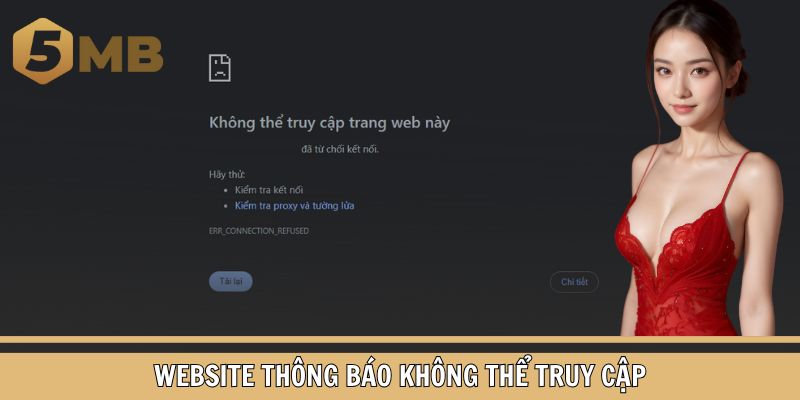 Thông báo Không thể truy cập trang web này từ website